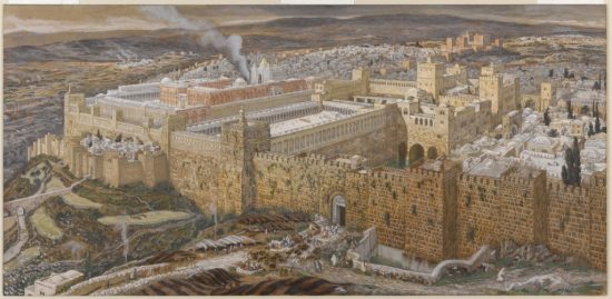 Reconstruction of Jerusalem and the Temple of Herod. James Tissot, Brooklyn Museum.