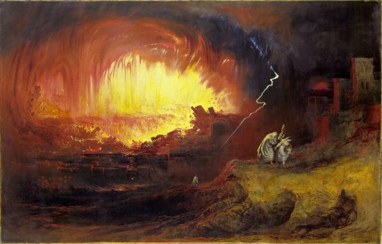 The Destruction of Sodom And Gomorrah, John Martin, 1852, Laing Art Gallery, Newcastle upon Tyne (Wikipedia).