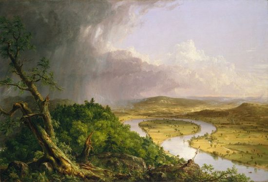 View from Mount Holyoke, Northampton, Massachusetts, after a Thunderstorm—The Oxbow, Thomas Cole, 1836, Metropolitan Museum of Art, New York City (Wikipedia).