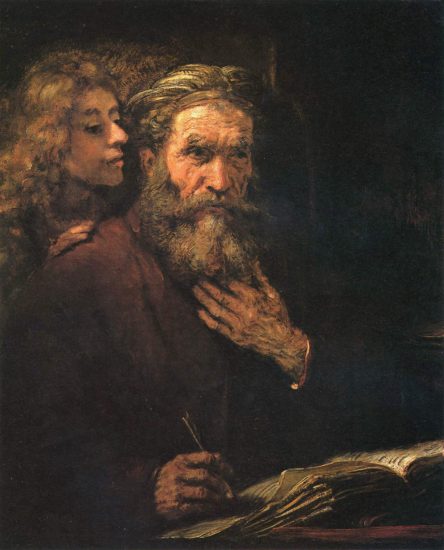 St. Matthew and the Angel, Rembrandt, c. 1661, Louvre