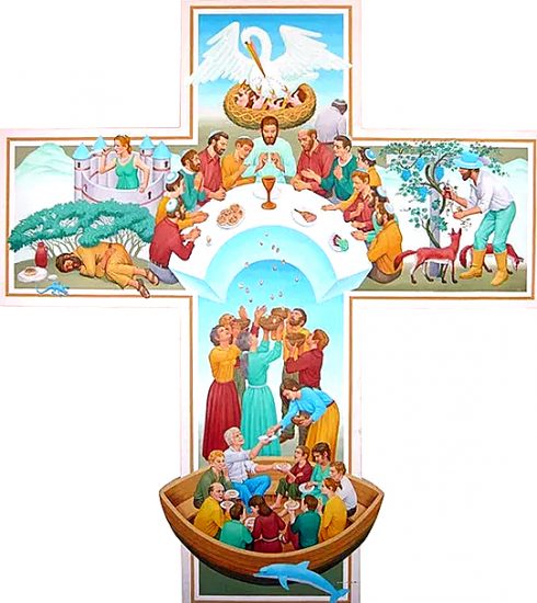 Cross of the Eucharist, Peter Winfried Koenig, 2005, St Edward's Church, Kettering UK